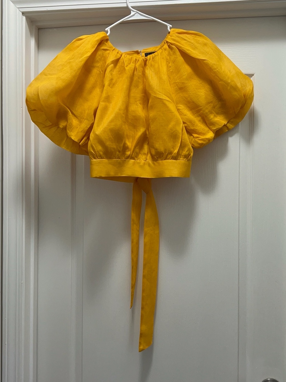 Banana Republic Ramie Open Back Top Size XS Color Marigold